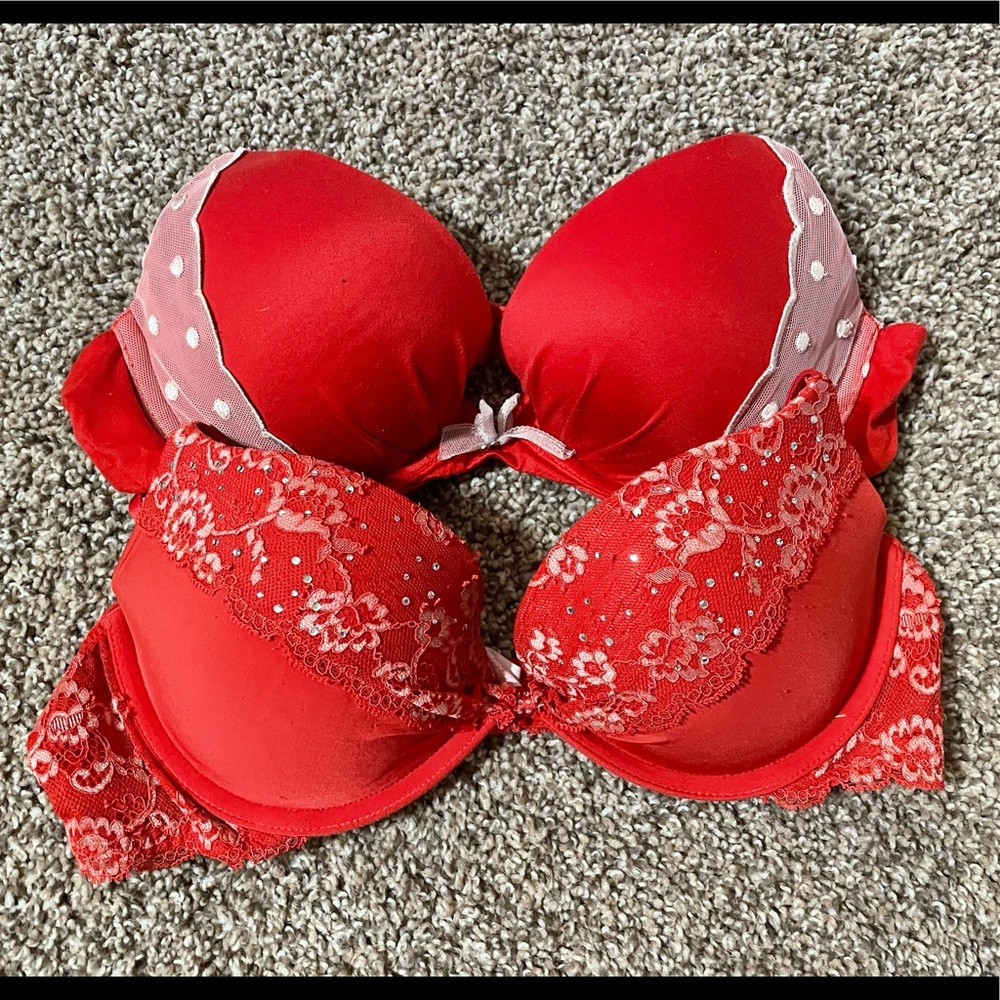 Bundle of Two 36B Red Victoria Secret Bras Lace